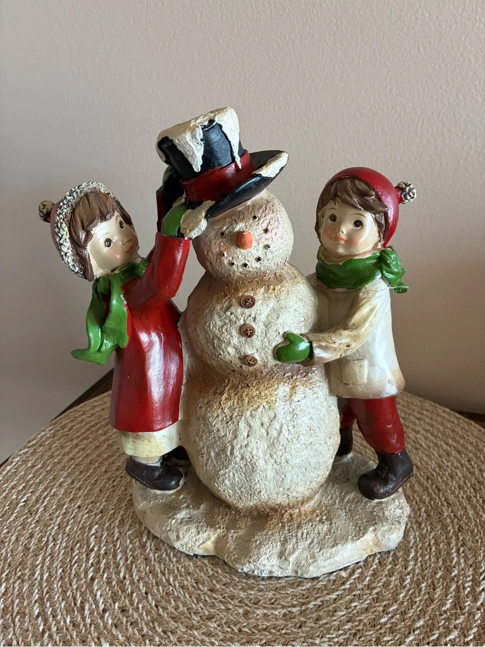 Hobby Lobby Children with Snowman Holiday Figurine